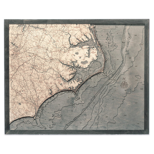 North Carolina Coast - Grey Frame North Carolina Coast - Grey Frame